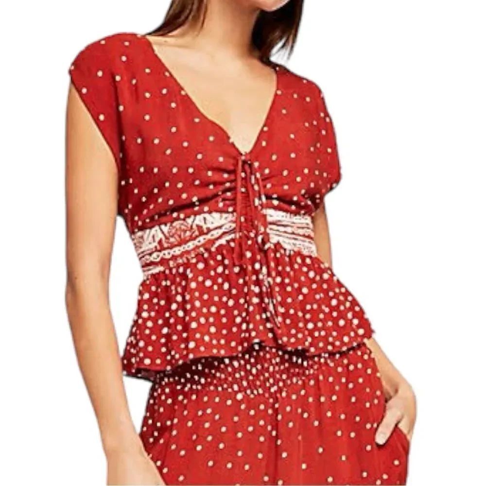 Free People Women’s Babylon River Printed Top in the Size Large